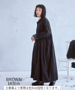 コットンウールグレンチェック　コートワンピース